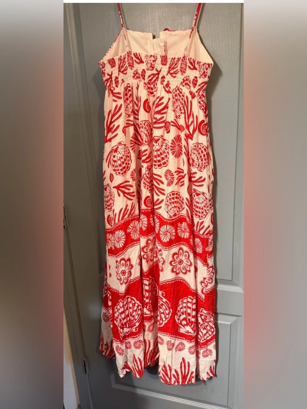 Calypso St. Barth Red and White Maxi Dress - Picture 2 of 5